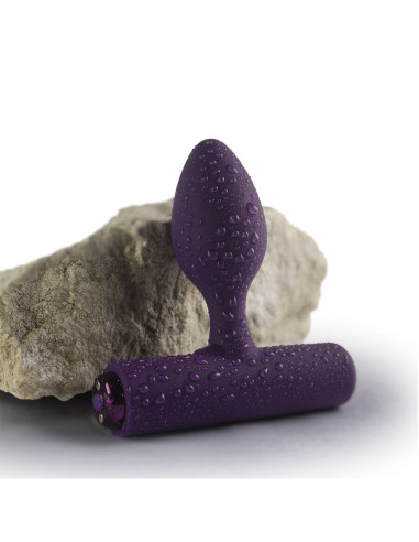 ROCKS OFF NOVA SOLARIS RECHARGEABLE SLIM POWERFUL ANAL PLUG 16 FUNCTION PURPLE