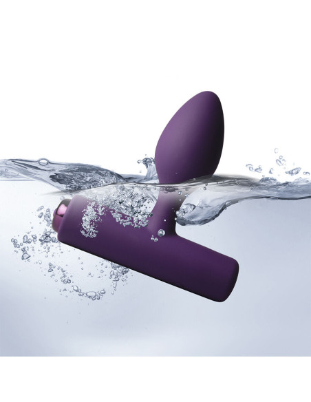ROCKS OFF NOVA SOLARIS RECHARGEABLE SLIM POWERFUL ANAL PLUG 16 FUNCTION PURPLE