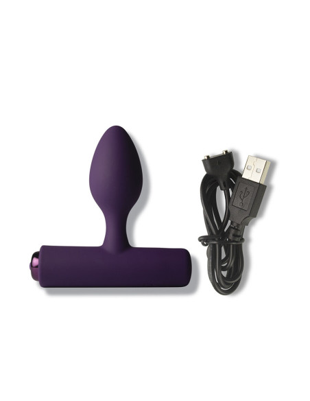 ROCKS OFF NOVA SOLARIS RECHARGEABLE SLIM POWERFUL ANAL PLUG 16 FUNCTION PURPLE