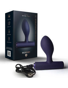 ROCKS OFF NOVA ORBITAL RECHARGEABLE PREMIUM POWERFUL ANAL PLUG 16 FUNCTION BLUE