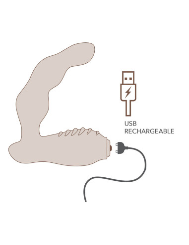 ROCKS OFF NOVA DOMINION RECHARGEABLE PROSTATE PERINEUM MASSAGER 16 FUNCTION BLUE