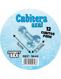 DIABLO PICANTE 12 PENISES HARD SILICONE HANGING ICE BUCKET BLUE 2