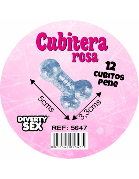 DIABLO PICANTE 12 PENISES HARD SILICONE HANGING ICE BUCKET PINK