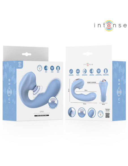 INTENSE GINA MULTIFUNCTION CLITORAL STIMULATOR BLUE