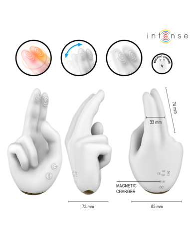 INTENSE JIMMY HAND SHAPED MULTIFUNCTION STIMULATOR WITH VIBRATION AND HEAT
