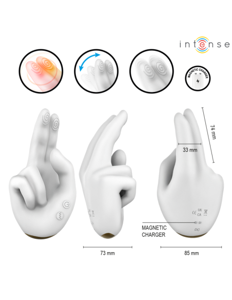 INTENSE JIMMY HAND SHAPED MULTIFUNCTION STIMULATOR WITH VIBRATION AND HEAT