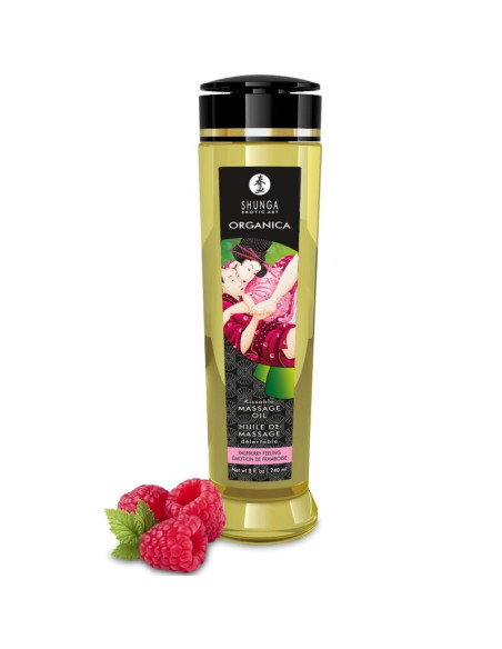 SHUNGA ORGANIC MASSAGE OIL RASPBERRY FEELING 240 ML