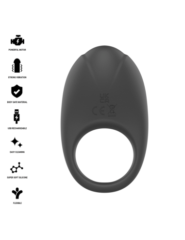 INTENSE MERLOTTE VIBRATING PENIS RING WITH CLITORIS STIMULATION BLACK