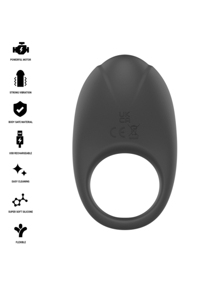 INTENSE MERLOTTE VIBRATING PENIS RING WITH CLITORIS STIMULATION BLACK