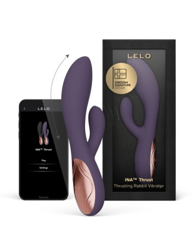 LELO INA THRUST RABBIT THRUSTING VIBRATOR PURPLE