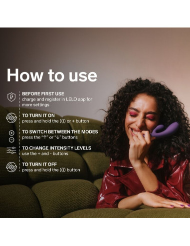 LELO INA THRUST RABBIT THRUSTING VIBRATOR PURPLE