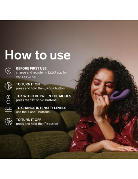 LELO INA THRUST RABBIT THRUSTING VIBRATOR PURPLE