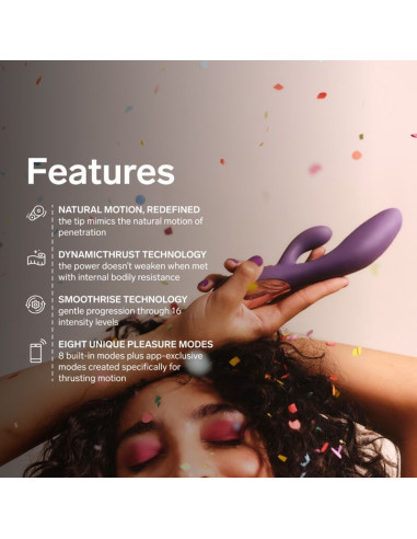 LELO INA THRUST RABBIT THRUSTING VIBRATOR PURPLE