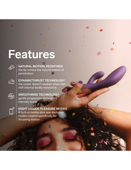 LELO INA THRUST RABBIT THRUSTING VIBRATOR PURPLE