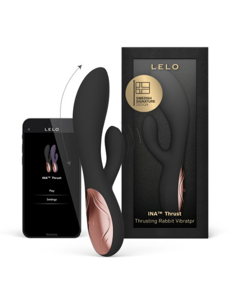 LELO INA THRUST RABBIT THRUSTING VIBRATOR BLACK