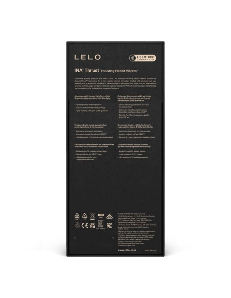LELO INA THRUST RABBIT THRUSTING VIBRATOR BLACK