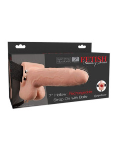 FETISH FANTASY SERIES REALISTIC VIBRATING HOLLOW STRAP ON WITH BALLS 178 CM 2