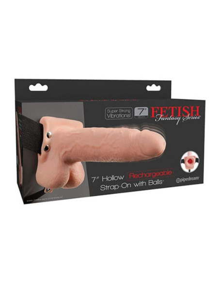 FETISH FANTASY SERIES REALISTIC VIBRATING HOLLOW STRAP ON WITH BALLS 178 CM