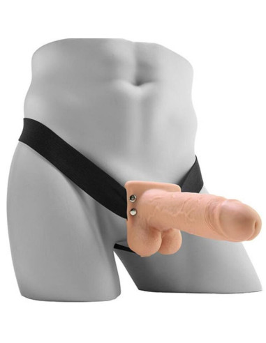 FETISH FANTASY SERIES REALISTIC VIBRATING HOLLOW STRAP ON WITH BALLS 178 CM