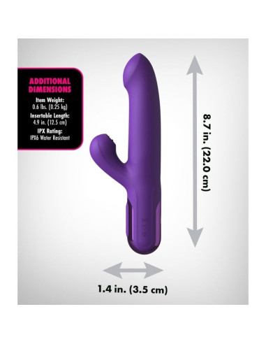 FANTASY FOR HER SUPER SONIX THRUSTER RABBIT VIBRATOR PURPLE