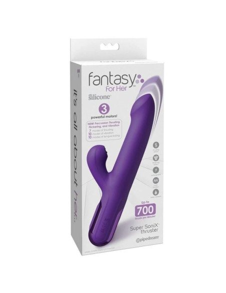 FANTASY FOR HER SUPER SONIX THRUSTER RABBIT VIBRATOR PURPLE