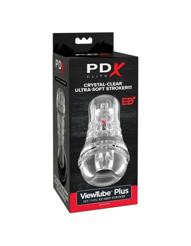 PDX ELITE VIEWTUBE PLUS SEE THRU EZ GRIP TRANSPARENT STROKER 21 CM