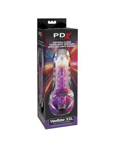 PDX ELITE VIEWTUBE XXL LED TRANSPARENT STROKER 273 CM