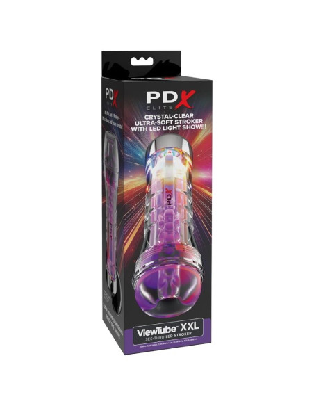 PDX ELITE VIEWTUBE XXL LED TRANSPARENT STROKER 273 CM