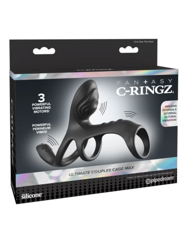 FANTASY C RINGZ ULTIMATE COUPLES CAGE MAX VIBRATING COCK RING 195 CM