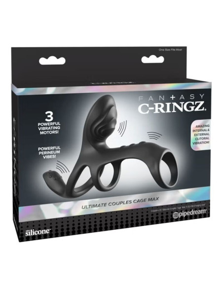 FANTASY C RINGZ ULTIMATE COUPLES CAGE MAX VIBRATING COCK RING 195 CM
