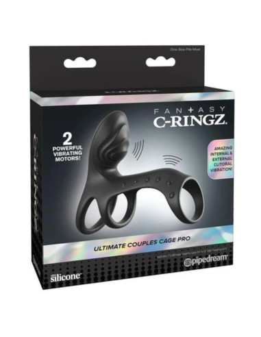 FANTASY C RINGZ ULTIMATE COUPLES CAGE PRO VIBRATING COCK RING 195 CM