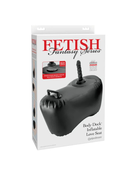 FETISH FANTASY SERIES BODY DOCK INFLATABLE LOVE SEAT WITH DILDO 692 CM BLACK