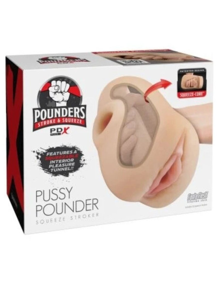 PDX PLUS REALISTIC VAGINA PUSSY POUNDER SQUEEZE STROKER 18 CM