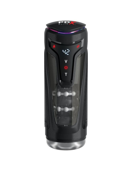 PDX ELITE MOTO BATOR PRO THRUSTING STROKER AUTOMATIC VIBRATING AND WARMING MASTURBATOR 265 CM