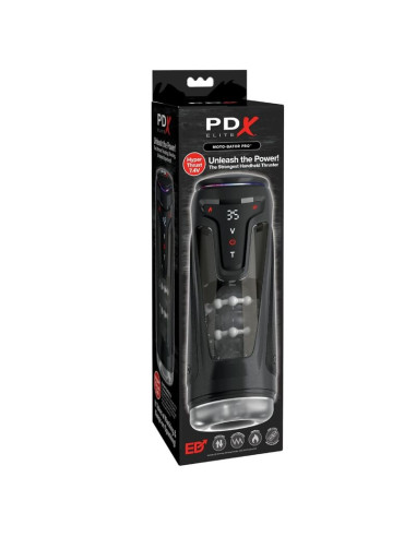 PDX ELITE MOTO BATOR PRO THRUSTING STROKER AUTOMATIC VIBRATING AND WARMING MASTURBATOR 265 CM