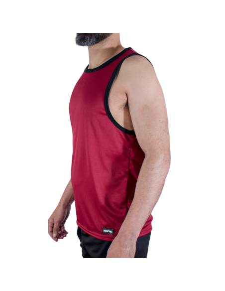 MACHO CMV003 MAROON GYM T SHIRT S M