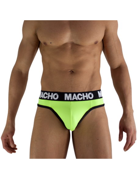 MACHO MTG001 FLUORESCENT YELLOW THONG SIZE L