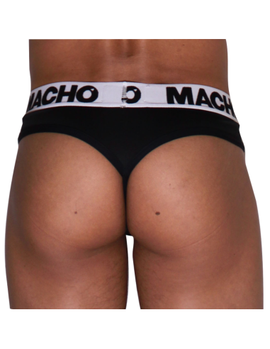 MACHO MTG002 BLACK BLACK THONG S