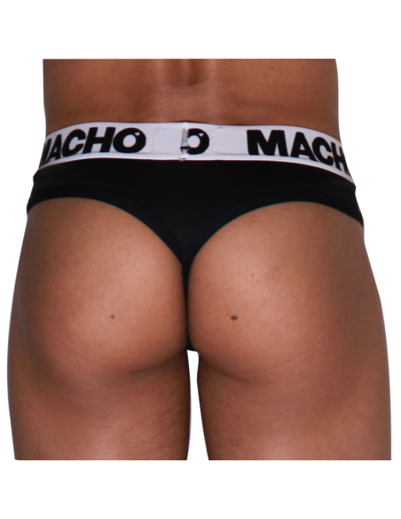 MACHO MTG002 BLACK BLACK THONG S