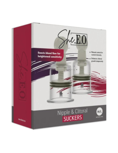 SHEEO NIPPLE AND CLITORAL SUCTION DEVICES M L