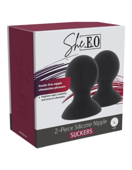 SHEEO SILICONE NIPPLE SUCTION CUPS L