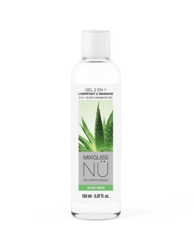 MIXGLISS 2 IN 1 WATER BASED LUBRICANT AND MASSAGE GEL NURU ALOE VERA 150 ML