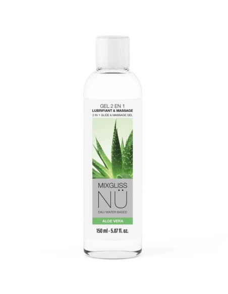 MIXGLISS 2 IN 1 WATER BASED LUBRICANT AND MASSAGE GEL NURU ALOE VERA 150 ML