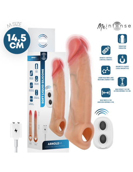 MR INTENSE ARNOLD M ULTRA REALISTIC VIBRATING PENIS SLEEVE 145 CM O 4 CM