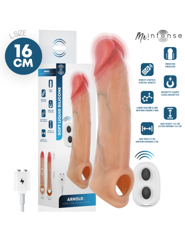 MR INTENSE ARNOLD L ULTRA REALISTIC VIBRATING PENIS SLEEVE REMOTE CONTROL 16 CM O 45 CM