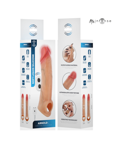 MR INTENSE ARNOLD L ULTRA REALISTIC VIBRATING PENIS SLEEVE REMOTE CONTROL 16 CM O 45 CM
