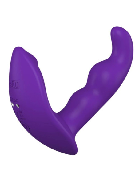 SHEEO ROTATING VIBRATING ANAL STIMULATOR WITH REMOTE CONTROL PURPLE