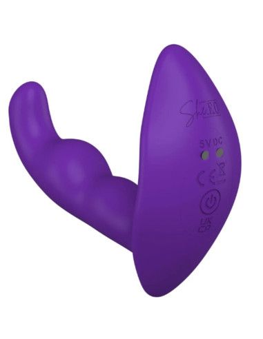 SHEEO ROTATING VIBRATING ANAL STIMULATOR WITH REMOTE CONTROL PURPLE