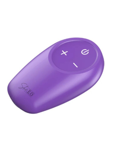 SHEEO ROTATING VIBRATING ANAL STIMULATOR WITH REMOTE CONTROL PURPLE