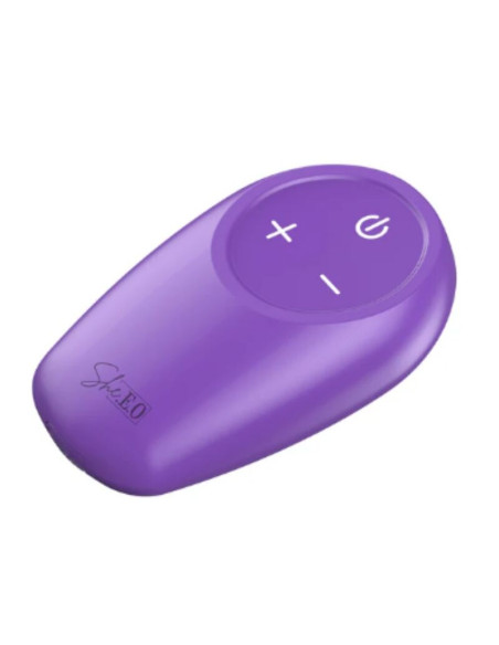 SHEEO ROTATING VIBRATING ANAL STIMULATOR WITH REMOTE CONTROL PURPLE